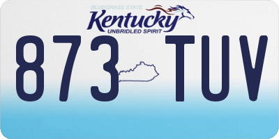 KY license plate 873TUV