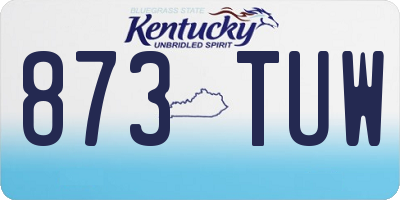 KY license plate 873TUW