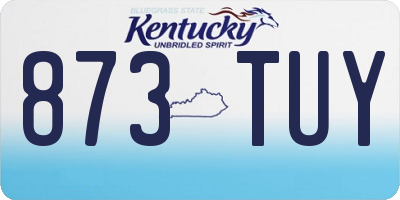 KY license plate 873TUY