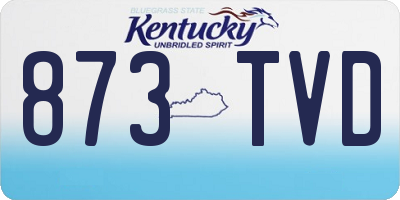 KY license plate 873TVD