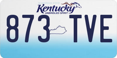 KY license plate 873TVE