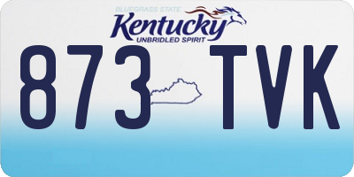 KY license plate 873TVK