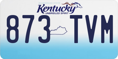 KY license plate 873TVM