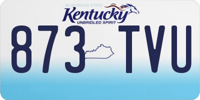 KY license plate 873TVU