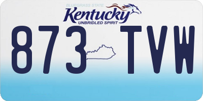 KY license plate 873TVW