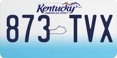 KY license plate 873TVX