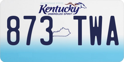 KY license plate 873TWA