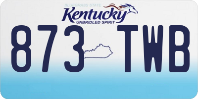KY license plate 873TWB