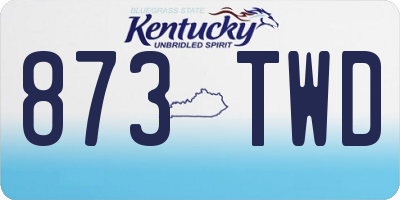 KY license plate 873TWD