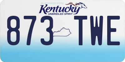 KY license plate 873TWE
