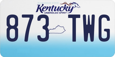 KY license plate 873TWG