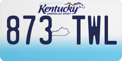 KY license plate 873TWL