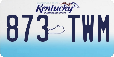 KY license plate 873TWM