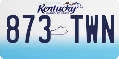 KY license plate 873TWN