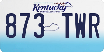 KY license plate 873TWR