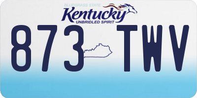 KY license plate 873TWV