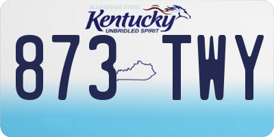 KY license plate 873TWY