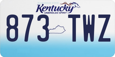 KY license plate 873TWZ