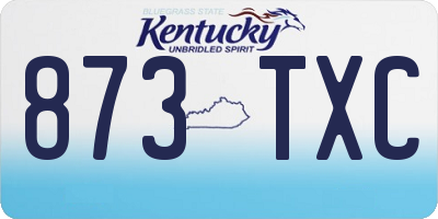 KY license plate 873TXC