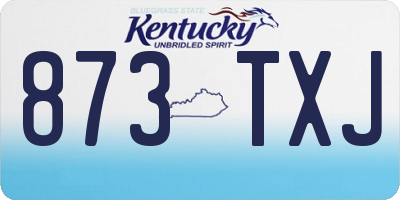 KY license plate 873TXJ