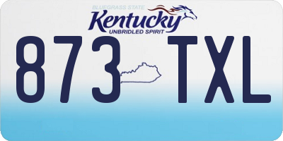 KY license plate 873TXL