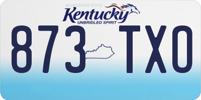 KY license plate 873TXO