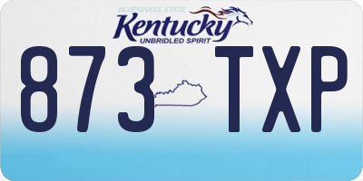 KY license plate 873TXP