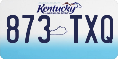 KY license plate 873TXQ