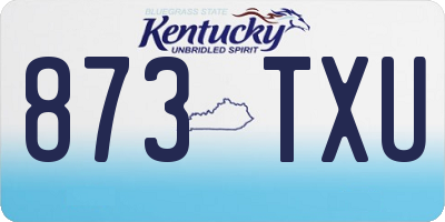 KY license plate 873TXU