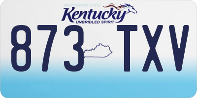 KY license plate 873TXV