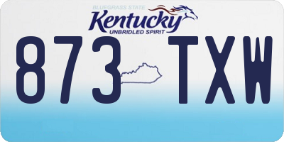 KY license plate 873TXW