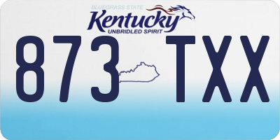 KY license plate 873TXX