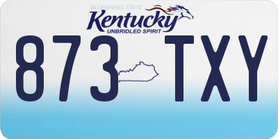 KY license plate 873TXY