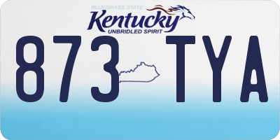 KY license plate 873TYA