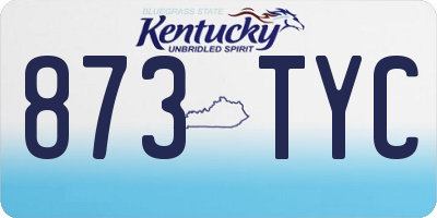 KY license plate 873TYC