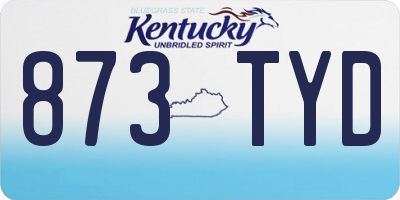 KY license plate 873TYD