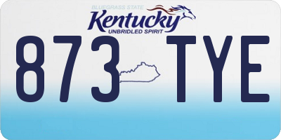 KY license plate 873TYE