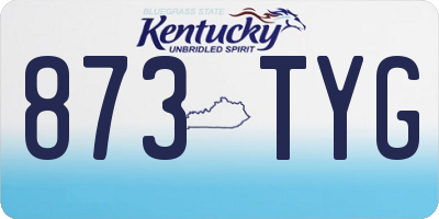 KY license plate 873TYG
