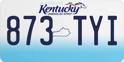 KY license plate 873TYI
