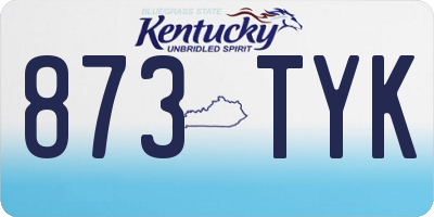 KY license plate 873TYK