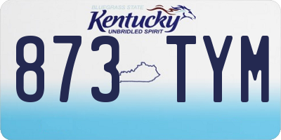 KY license plate 873TYM
