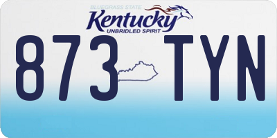 KY license plate 873TYN