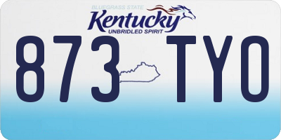 KY license plate 873TYO