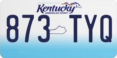 KY license plate 873TYQ