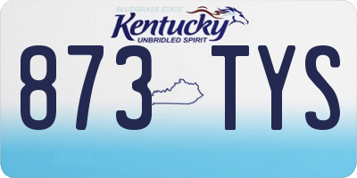 KY license plate 873TYS