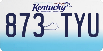 KY license plate 873TYU