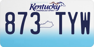 KY license plate 873TYW
