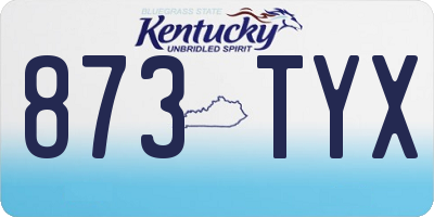 KY license plate 873TYX