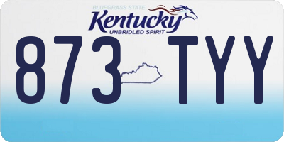 KY license plate 873TYY