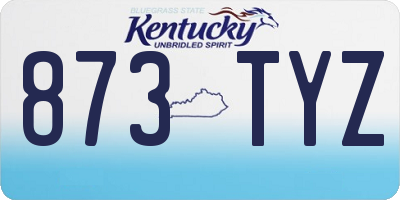 KY license plate 873TYZ